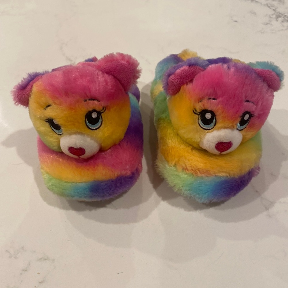 Build a bear tie dye slippers with rubber bottoms